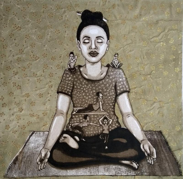 Meditation Printmaking by Nandini Pantawane | ArtZolo.com