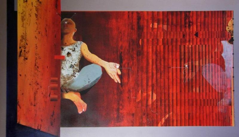 contemporary acrylic painting titled 'Meditation', 48x72 inches, by artist Nayanjeet Nikam on Canvas