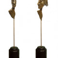 Figurative sculpture titled 'Meditation', 18x6x4 inches, by artist Sukanta Chowdhury on Bronze