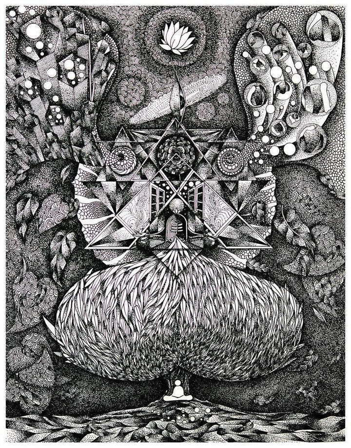 Meditation To Lord Shiva Drawing by V Vasandan | ArtZolo.com
