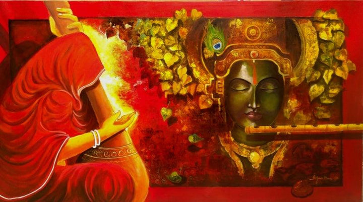 Meera Ke Krishna 1 Painting by Arjun Das | ArtZolo.com