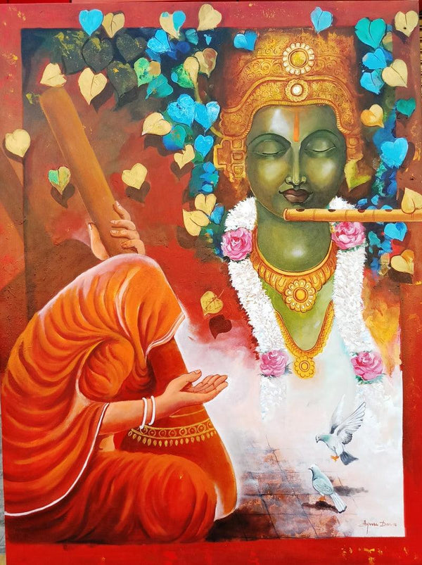 Meera Ke Krishna 5 Painting by Arjun Das | ArtZolo.com