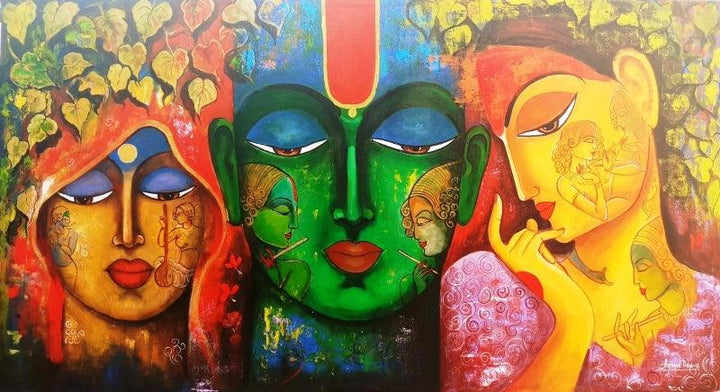 Meera Ke Krishna 6 Painting by Arjun Das | ArtZolo.com