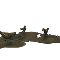 Figurative sculpture titled 'Meeting', 14x22x6 inches, by artist Asurvedh Ved on Bronze