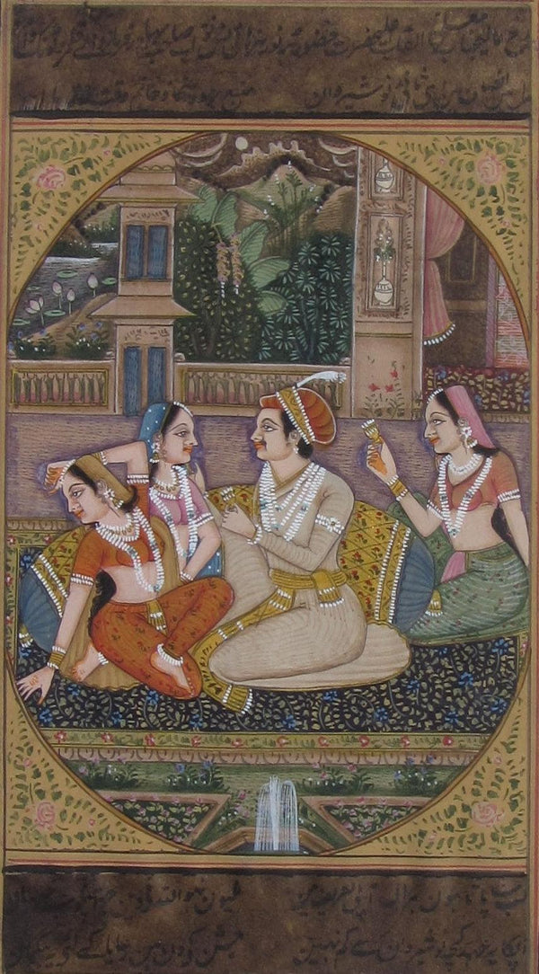 Melodious Sprink Mughal Painting Traditional Art by Unknown | ArtZolo.com