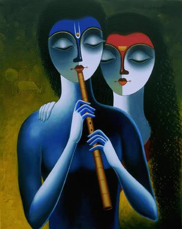 Melody Ii Painting by Santosh Chattopadhyay | ArtZolo.com