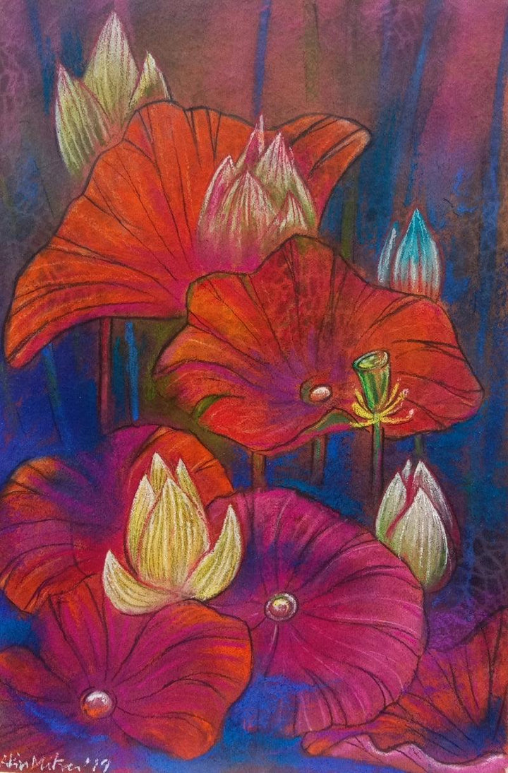 Melody Of Lotus 3 Painting by Atin Mitra | ArtZolo.com