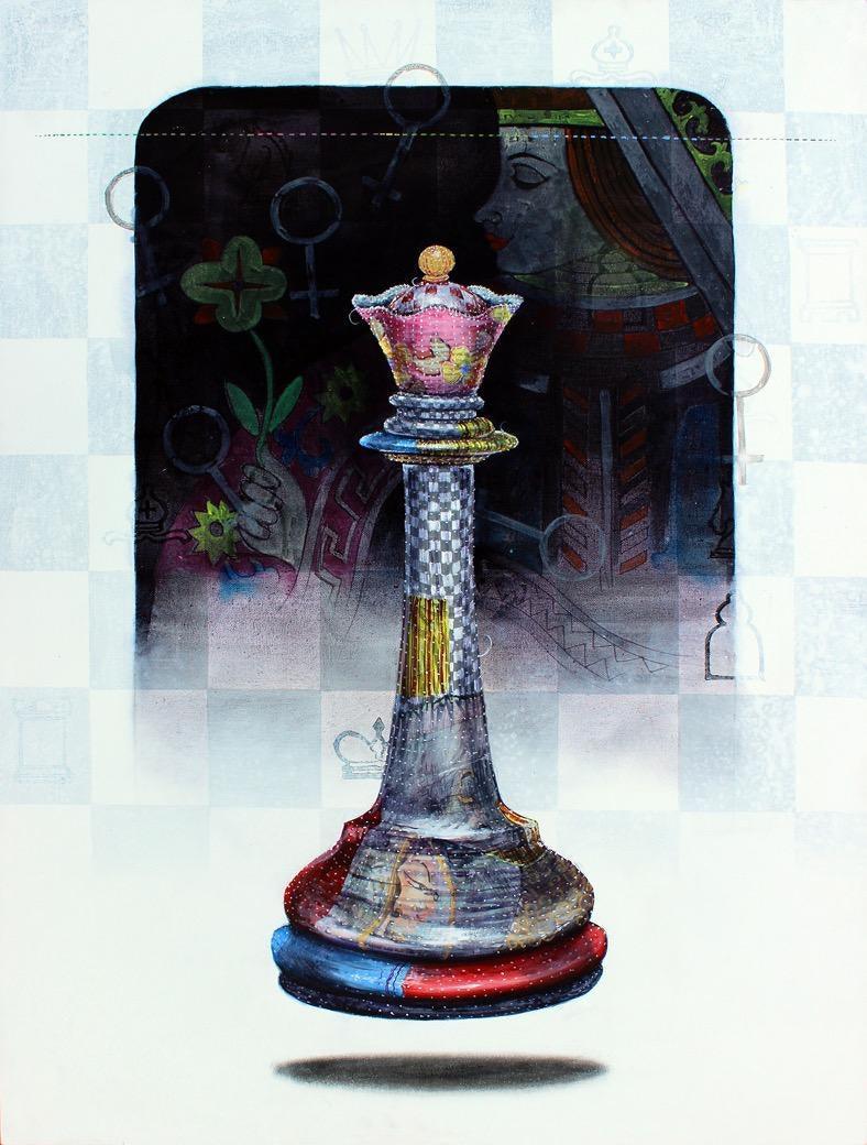 Still-life acrylic painting titled 'Memories 2', 40x30 inches, by artist Ramchandra Kharatmal on Canvas