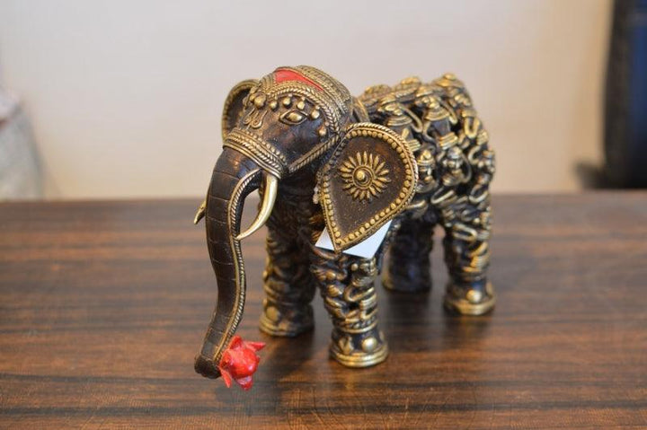 Mens Figure Elephant Sculpture by Kushal Bhansali | ArtZolo.com