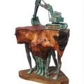 Figurative sculpture titled 'Metamorphosis', 32x21x16 inches, by artist Rakesh Sadhak on Metal, Wood