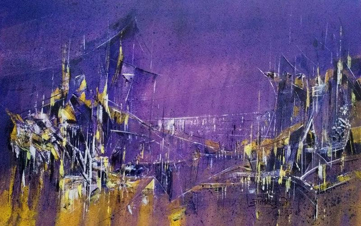 Midnight City 25 Painting by Dnyaneshwar Dhavale | ArtZolo.com