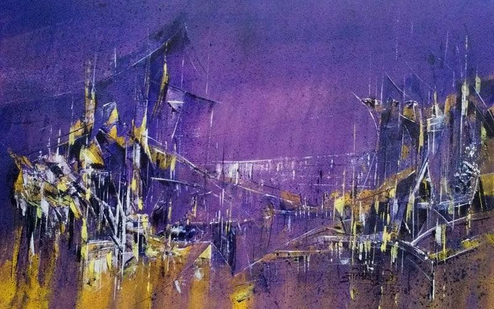 Midnight City Painting by Dnyaneshwar Dhavale | ArtZolo.com