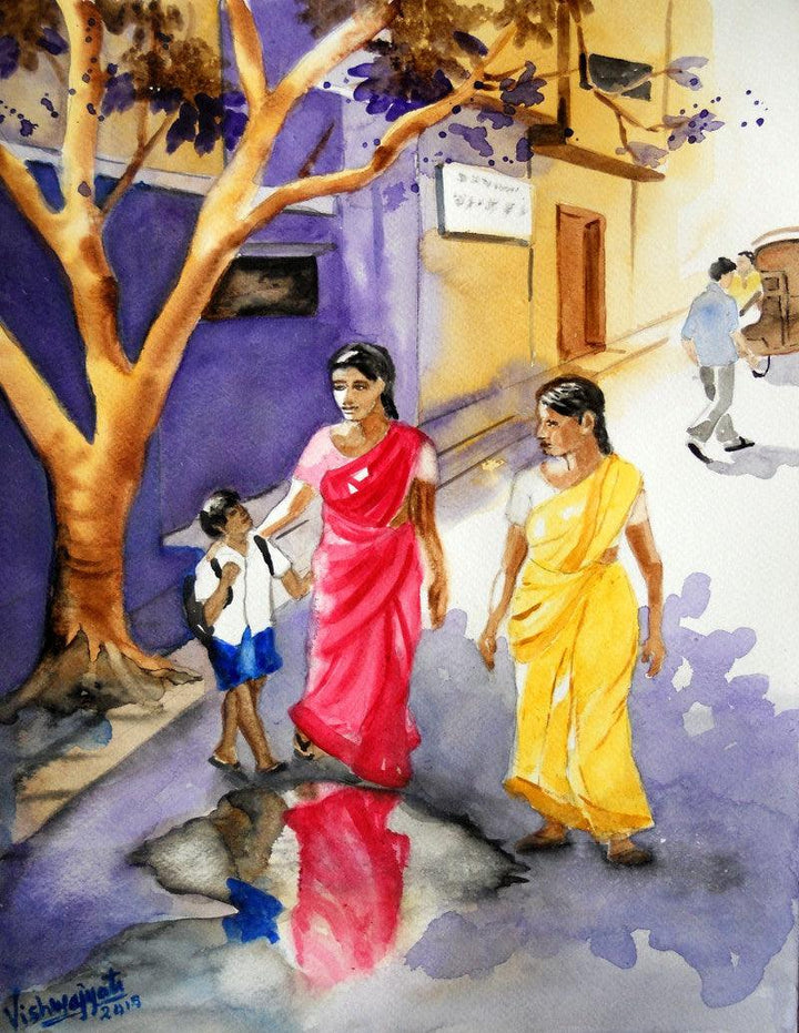 Mind Your Step My Son Painting by Vishwajyoti Mohrhoff | ArtZolo.com