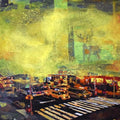 Cityscape acrylic painting titled 'Mindscape', 12x18 inches, by artist Jasleen Singh on Photo Paper