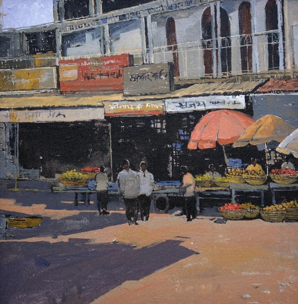 Miraj Market Painting by Prashant Kulkarni | ArtZolo.com