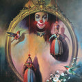 Figurative acrylic painting titled 'Mirror', 60x48 inches, by artist Bappa Haldar on Canvas
