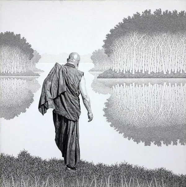 Monk 17 Ii Drawing by Prakash Ghadge | ArtZolo.com