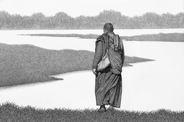 Monk 19 Ii Drawing by Prakash Ghadge | ArtZolo.com