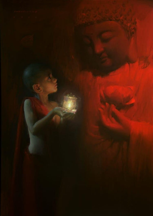Monk 2 Painting by Pramod Kurlekar | ArtZolo.com