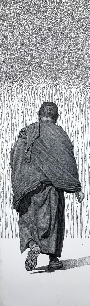 Monk 20 Ii Drawing by Prakash Ghadge | ArtZolo.com