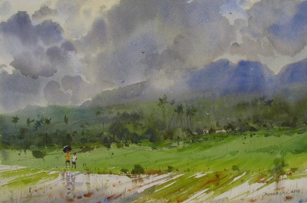 Monsoon 1 Painting by Bhargavkumar Kulkarni | ArtZolo.com
