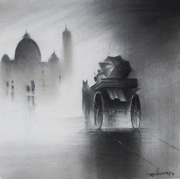 Monsoon Ii Drawing by Somnath Bothe | ArtZolo.com