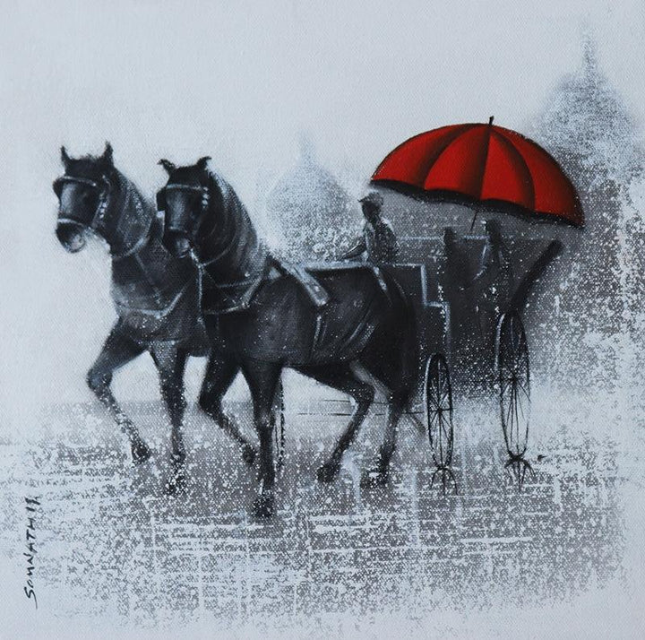 Monsoon Ride 15 Painting by Somnath Bothe | ArtZolo.com