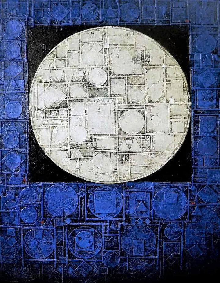 Moon Painting by Basuki Dasgupta | ArtZolo.com
