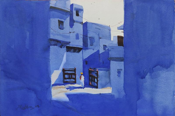 Morning Light Jodhpur Blues Painting by Prashant Prabhu | ArtZolo.com
