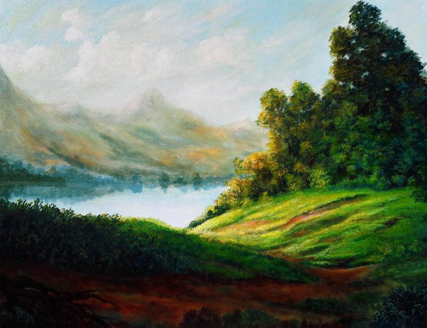 Morning Rays 1 Painting by Seby Augustine | ArtZolo.com