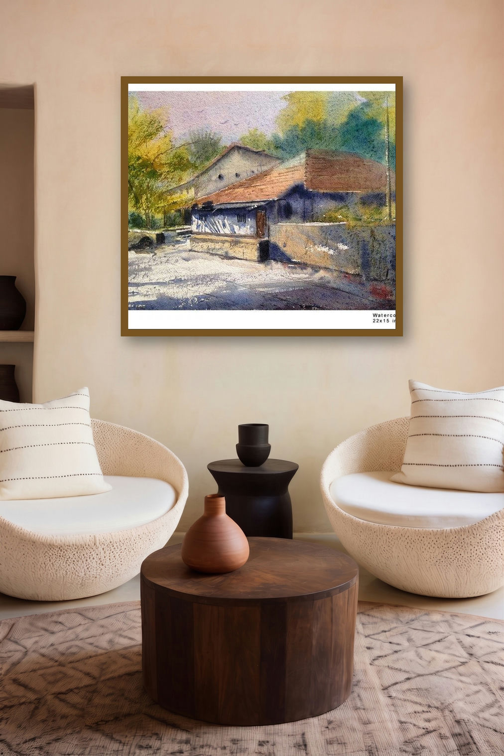 Morning Light (Rustic Charm: Homes in the Countryside) by artist Sourabh Nema displayed in a Minimalist gallery