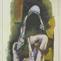 Figurative serigraphs painting titled 'Mother 1', 28x20 inches, by artist M. F. Husain on Paper