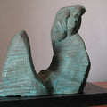 Figurative sculpture titled 'Mother And Child 1', 12x12x9 inches, by artist Shankar Ghosh on Bronze