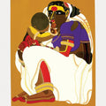 Figurative serigraphs painting titled 'Mother And Child 2', 40x30 inches, by artist Thota Vaikuntam on Paper