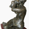 Figurative sculpture titled 'Mother And Child 3', 21x18x12 inches, by artist Shankar Ghosh on Bronze