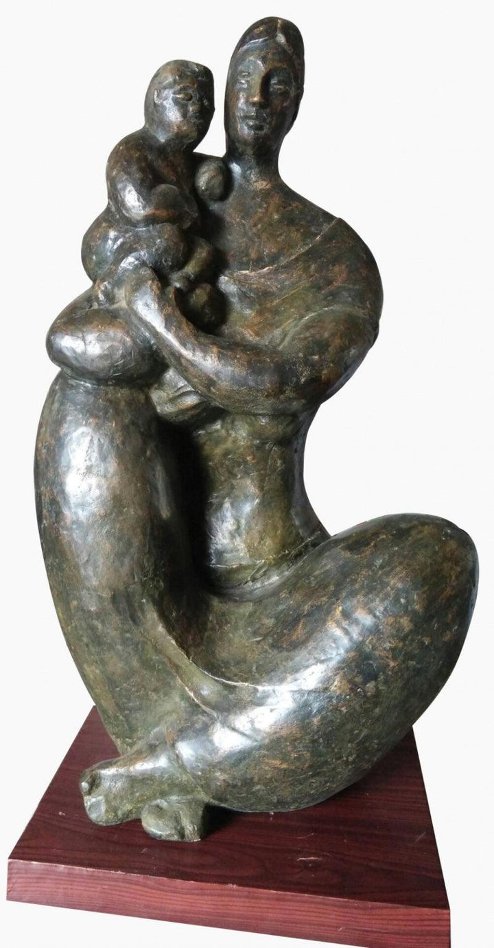 Mother And Child 4 Sculpture by Shankar Ghosh | ArtZolo.com