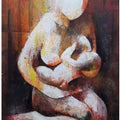 Figurative acrylic painting titled 'Mother And Child', 16x12 inches, by artist RAJARAM S on Thick Sheet