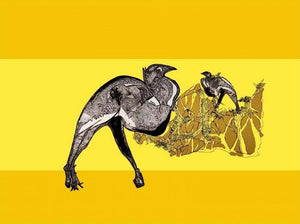 Animals acrylic ink painting titled 'Mother And Child', 36x48 inches, by artist Tabassum Yusuf on Canvas