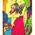 Figurative serigraphs painting titled 'Mother And Child', 40x24 inches, by artist Vrindavan Solanki on Paper