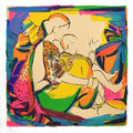 Figurative serigraphs painting titled 'Mother And Child', 40x40 inches, by artist Vrindavan Solanki on Paper