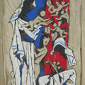 Figurative serigraphs painting titled 'Mother', 40x26 inches, by artist M. F. Husain on Paper