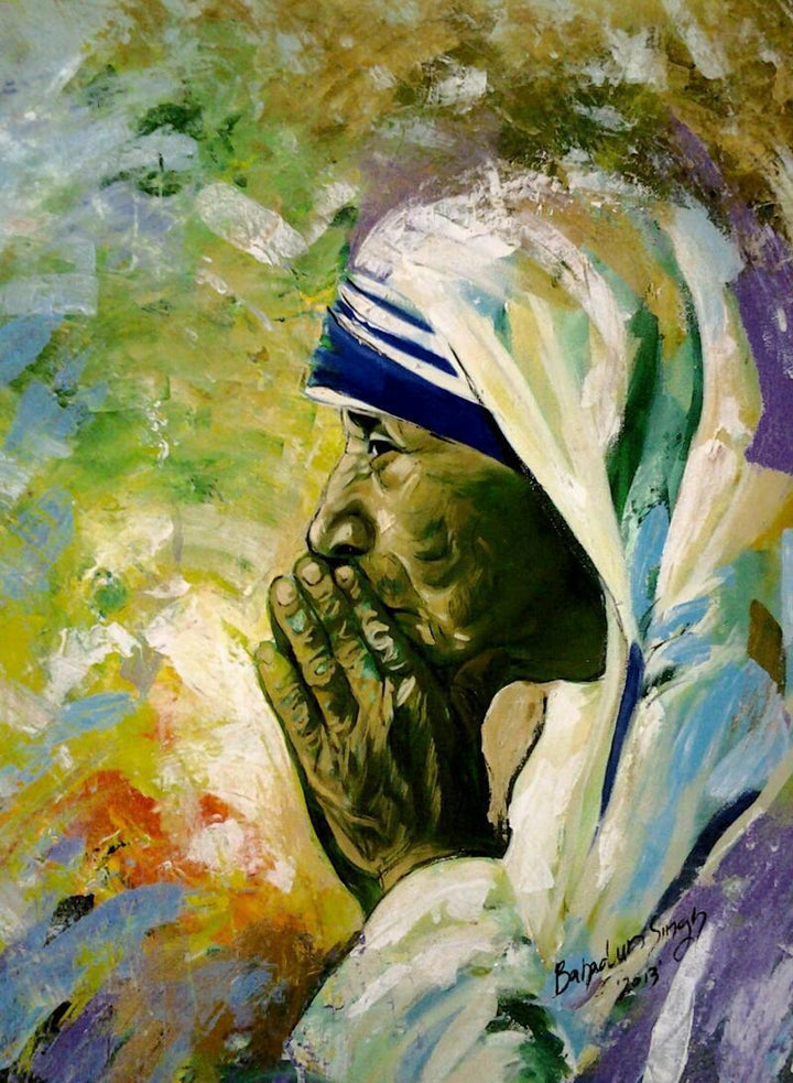 Mother Painting by Bahadur Singh | ArtZolo.com