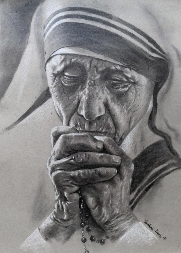 Mother Teresa 2 Drawing by Sankar Das | ArtZolo.com