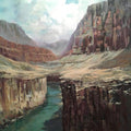 Landscape acrylic painting titled 'Mountain', 30x24 inches, by artist Sachin Gaikwad on Canvas