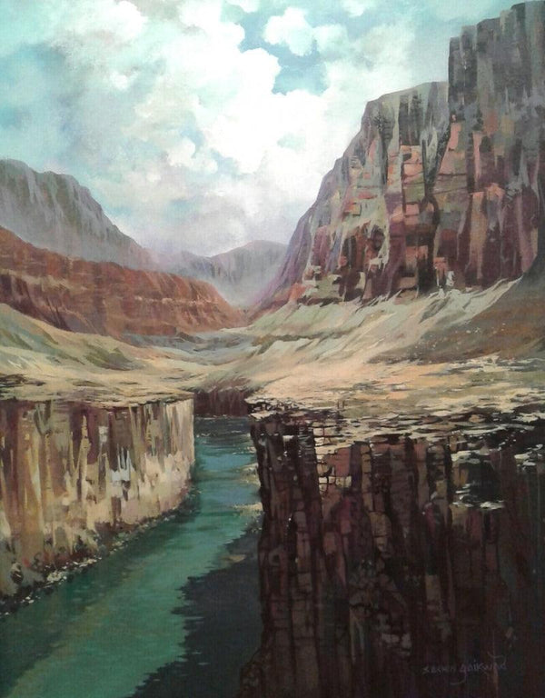 Mountain Painting by Sachin Gaikwad | ArtZolo.com