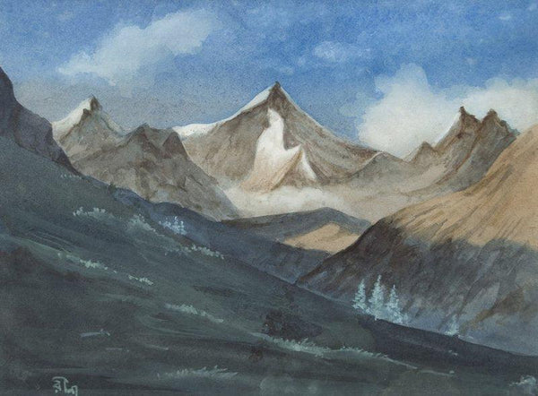 Mountain Painting by Rina Roy | ArtZolo.com
