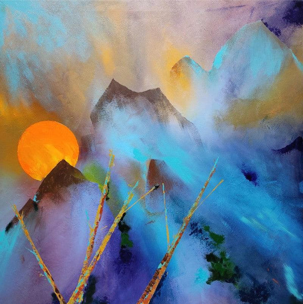 Mountains Painting by Sanjay Dhawale | ArtZolo.com