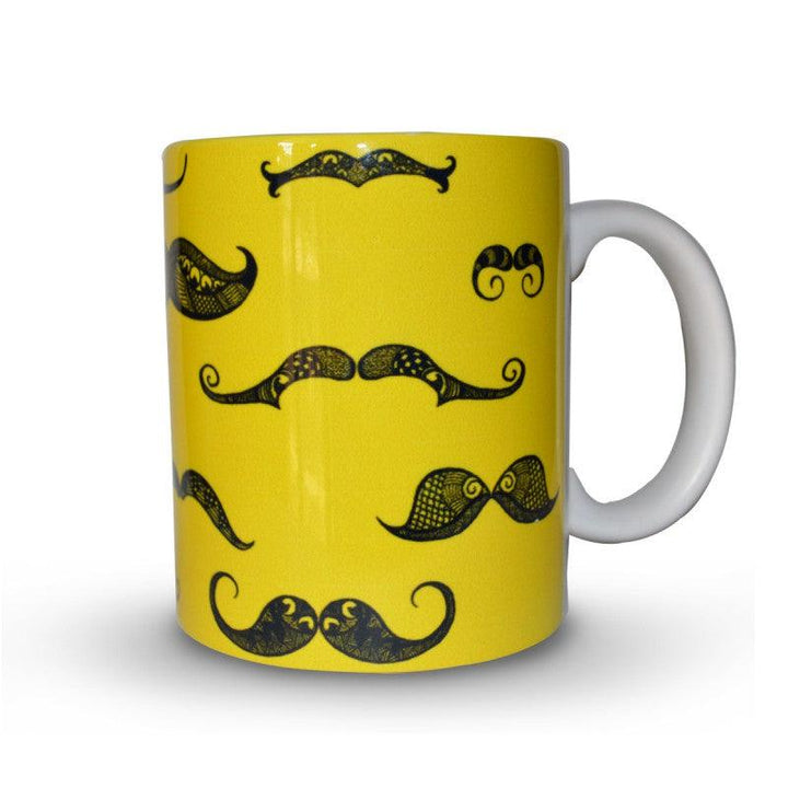 Moustache Print Mug Handicraft by Sejal M | ArtZolo.com