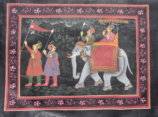 Mughal Procession Traditional Art by Unknown | ArtZolo.com