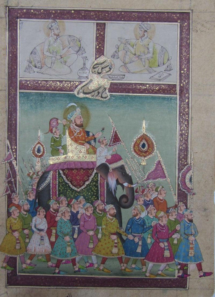 Mughal Royal Troop Traditional Art by Unknown | ArtZolo.com